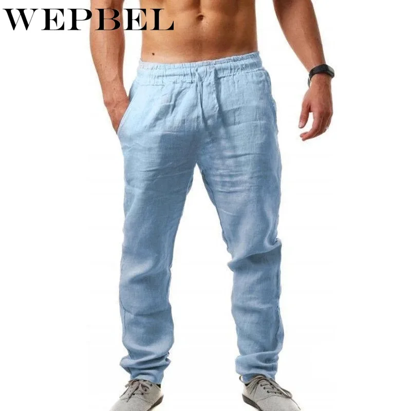 WEPBEL Autumn Lace-up Elastic Mid-Waist Pocket Straight Pants Men's Casual Solid Color Sports Pants
WEPBEL Autumn Lace-up Elastic Mid-Waist Pocket Straight Pants Men's Casual Solid Color Sports Pants