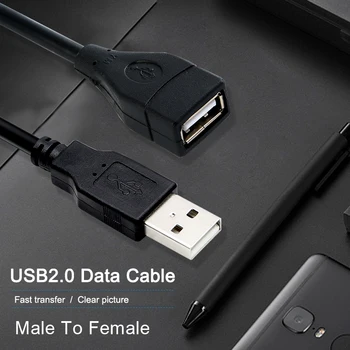 USB 2.0 Male to Female USB Cable 1.5m 3m 5m Extender Cord Wire Super Speed Data Sync Extension Cable For PC Laptop Keyboard
USB 2.0 Male to Female USB Cable 1.5m 3m 5m Extender Cord Wire Super Speed Data Sync Extension Cable For PC Laptop Keyboard