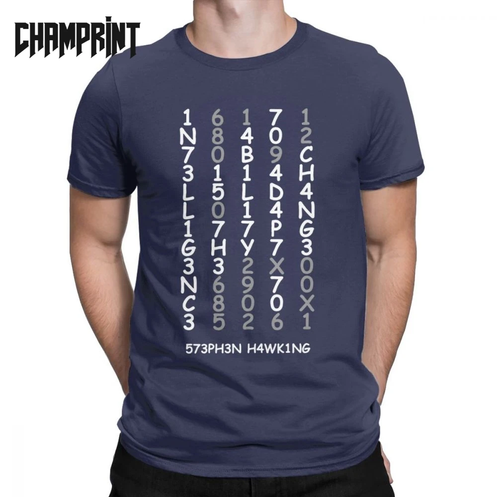 Adapt Or Die Encoded T Shirt Men's Cotton T-Shirt Stephen Hawking Intelligence Physics Adapt To Change Tees Short Sleeve Tops
Adapt Or Die Encoded T Shirt Men's Cotton T-Shirt Stephen Hawking Intelligence Physics Adapt To Change Tees Short Sleeve Tops