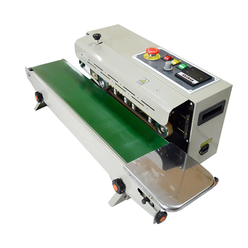 Continuous Sealing Machine Horizontal PVC Membrane Bag Film Sealer Machine Temperature Control FR770 with 2 Mark Wheels
Continuous Sealing Machine Horizontal PVC Membrane Bag Film Sealer Machine Temperature Control FR770 with 2 Mark Wheels
