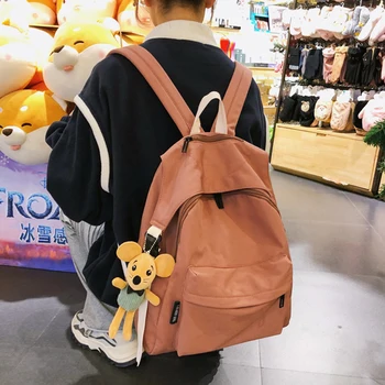 Simple Classic Design Canvas Backpack for Women School Student Book Bag Leisure Travel Young Knapsack Large Capacity Rucksack 
Simple Classic Design Canvas Backpack for Women School Student Book Bag Leisure Travel Young Knapsack Large Capacity Rucksack