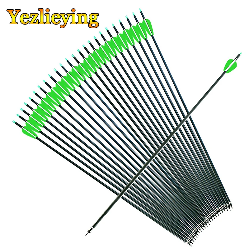 6/12pcs Hunting Compound & Recurve Bow Archery 30 inch Spine500 Carbon Arrow Bolts Archery with Replaceable Arrowhead
6/12pcs Hunting Compound & Recurve Bow Archery 30 inch Spine500 Carbon Arrow Bolts Archery with Replaceable Arrowhead