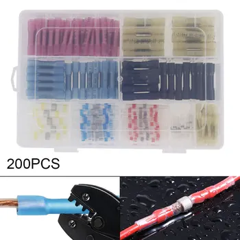 200PCS Tin Ring Crimp Terminal Connector Solder Wire Connector Sleeve Heat Shrink Butt Splice Waterproof Tin Ring Connector
200PCS Tin Ring Crimp Terminal Connector Solder Wire Connector Sleeve Heat Shrink Butt Splice Waterproof Tin Ring Connector