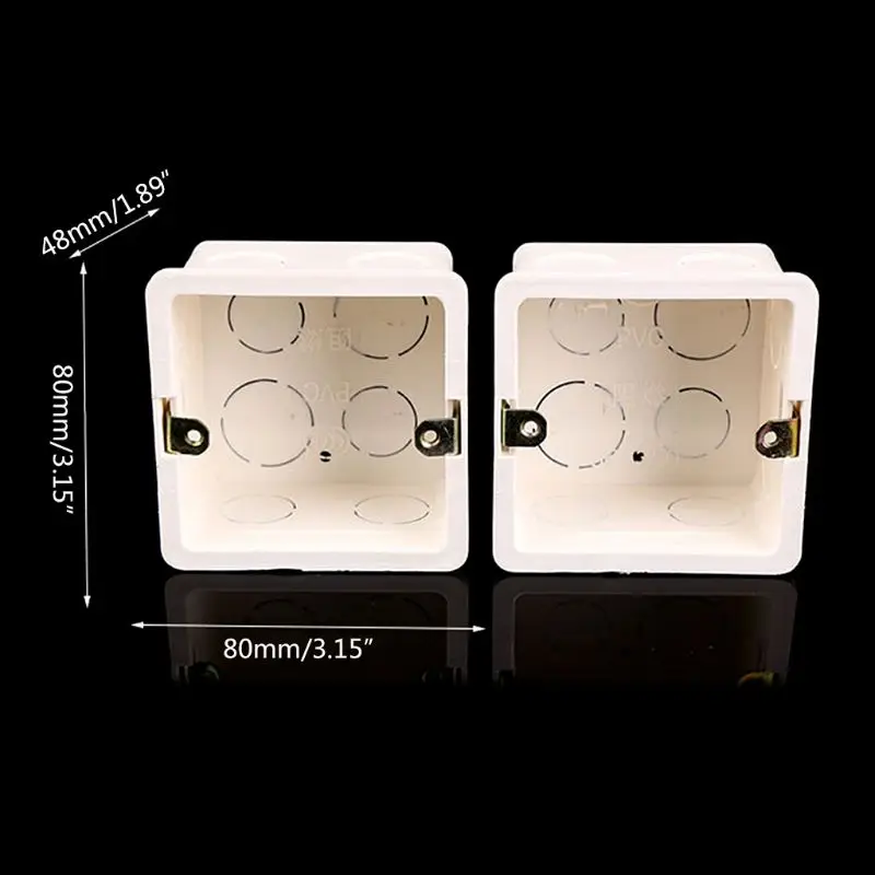 86X86 PVC Junction Box Wall Mount Cassette For Switch Socket Base Switch Bottom Box Electrical Box Accessories 72XF
86X86 PVC Junction Box Wall Mount Cassette For Switch Socket Base Switch Bottom Box Electrical Box Accessories 72XF
