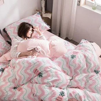 Spring-Summer Days Bedding a Fresh Quilt Cover Women's Bed Sheet Three-Piece Set Student Dormitory Single Bed
Spring-Summer Days Bedding a Fresh Quilt Cover Women's Bed Sheet Three-Piece Set Student Dormitory Single Bed