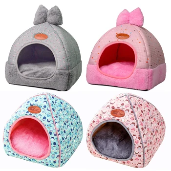 Small Pet Puppy Dog Bed Tent Cat House Pets Kennel French Bulldog Beds Mat Blanket Inside Long Wool Winter Keep Warm Comfortable 
Small Pet Puppy Dog Bed Tent Cat House Pets Kennel French Bulldog Beds Mat Blanket Inside Long Wool Winter Keep Warm Comfortable