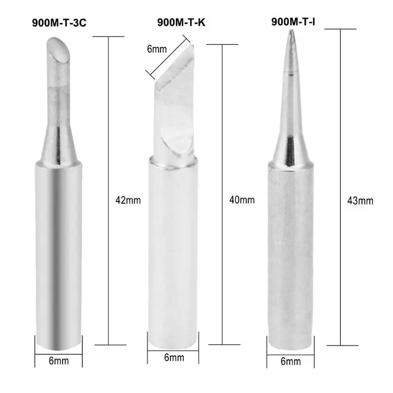 3Types 1pc Soldering Iron Tip Welding Station Pure Copper Avaliable Solder Iron Head Replacement Tool Soldering Work Accessory
3Types 1pc Soldering Iron Tip Welding Station Pure Copper Avaliable Solder Iron Head Replacement Tool Soldering Work Accessory