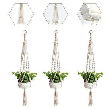 Double Pot Rack Suspension Hanger Environmental Protection Hanging Rope Basket Flower Pot Basket Braided Holder Ropes Bag
Double Pot Rack Suspension Hanger Environmental Protection Hanging Rope Basket Flower Pot Basket Braided Holder Ropes Bag