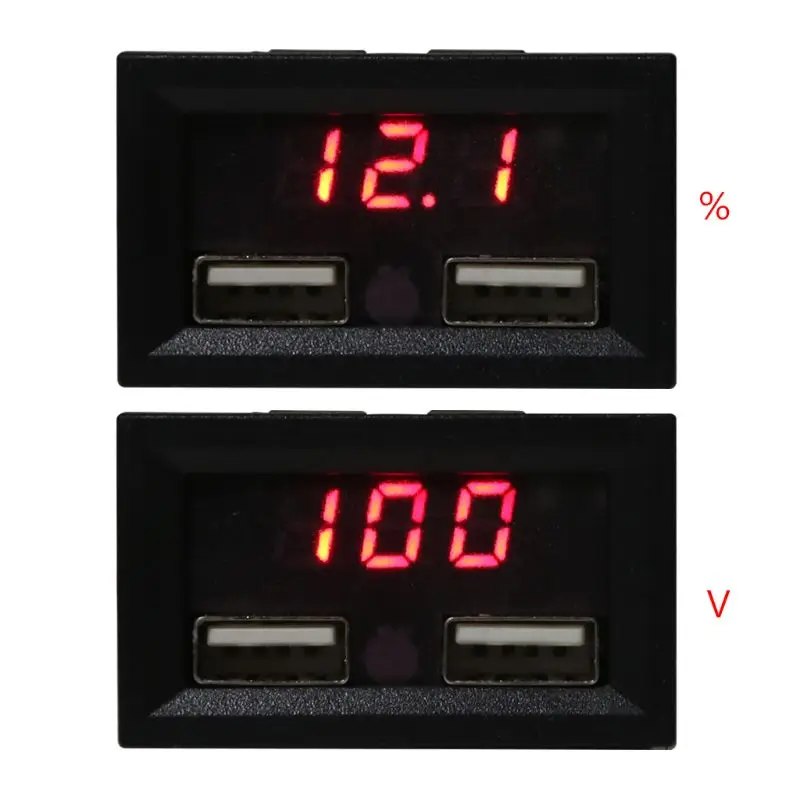 12V Lead Acid Battery Capacity Indicator Voltage Car Power Display with Dual USB Charger 5V 2A
12V Lead Acid Battery Capacity Indicator Voltage Car Power Display with Dual USB Charger 5V 2A