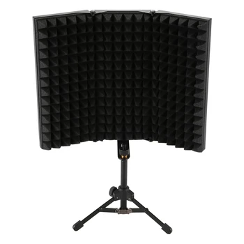 Recording Sound Absorber Microphone Isolation Shield Anti-Noise 3-Fold Design High-Density Foam Panel, for Recording Equipment S 
Recording Sound Absorber Microphone Isolation Shield Anti-Noise 3-Fold Design High-Density Foam Panel, for Recording Equipment S