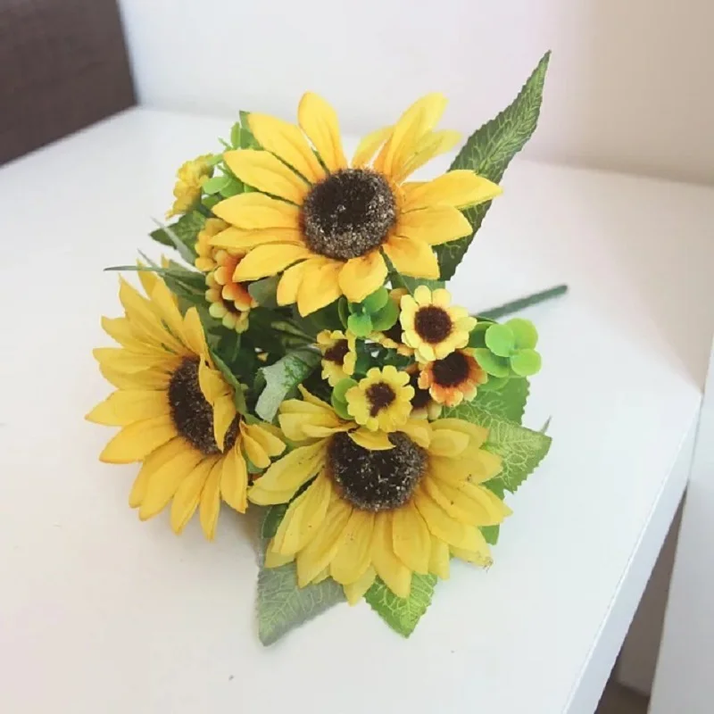 7pcs Artificial Flower Bundle Sunflower Luxury Bouquet Living Room Decoration Table Party Wedding
7pcs Artificial Flower Bundle Sunflower Luxury Bouquet Living Room Decoration Table Party Wedding