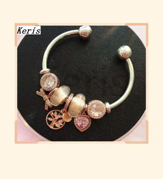 High Quality 1:1 100% Silver Glaze Charm Beaded Opening Bracelet Free Delivery 
High Quality 1:1 100% Silver Glaze Charm Beaded Opening Bracelet Free Delivery