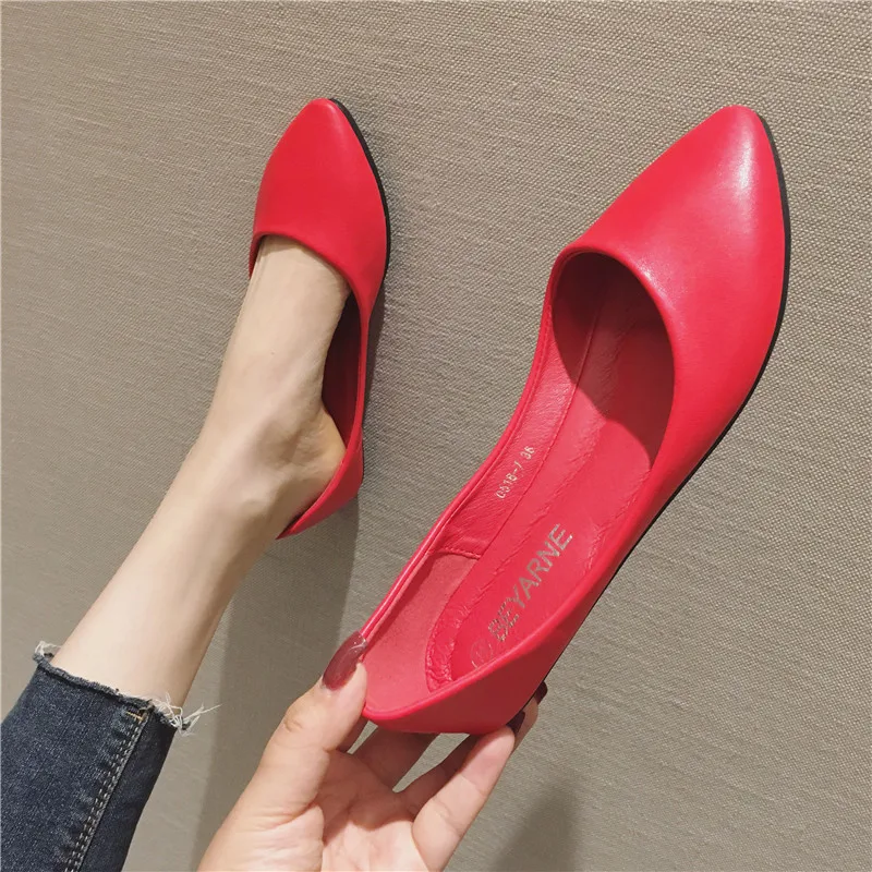 33-43 Red Shoes Women Casual All Match Lady Flats Solid Color Concise Style Simple Basic Office Lady Shoes Outdoor Leather Flats
33-43 Red Shoes Women Casual All Match Lady Flats Solid Color Concise Style Simple Basic Office Lady Shoes Outdoor Leather Flats
