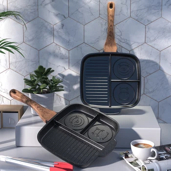 Non Stick Easy Clean Long Handle Cooking Tool Meal Skillet Frying Pan Aluminum Ergonomic Design 3 Section Breakfast Pot Griddle
Non Stick Easy Clean Long Handle Cooking Tool Meal Skillet Frying Pan Aluminum Ergonomic Design 3 Section Breakfast Pot Griddle