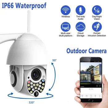1080P Outdoor Wifi Camera with Siren Light Auto Tracking Cloud Home 200W Security IP Camera 17LED 2MP high-speed CCTV IR Camera
1080P Outdoor Wifi Camera with Siren Light Auto Tracking Cloud Home 200W Security IP Camera 17LED 2MP high-speed CCTV IR Camera