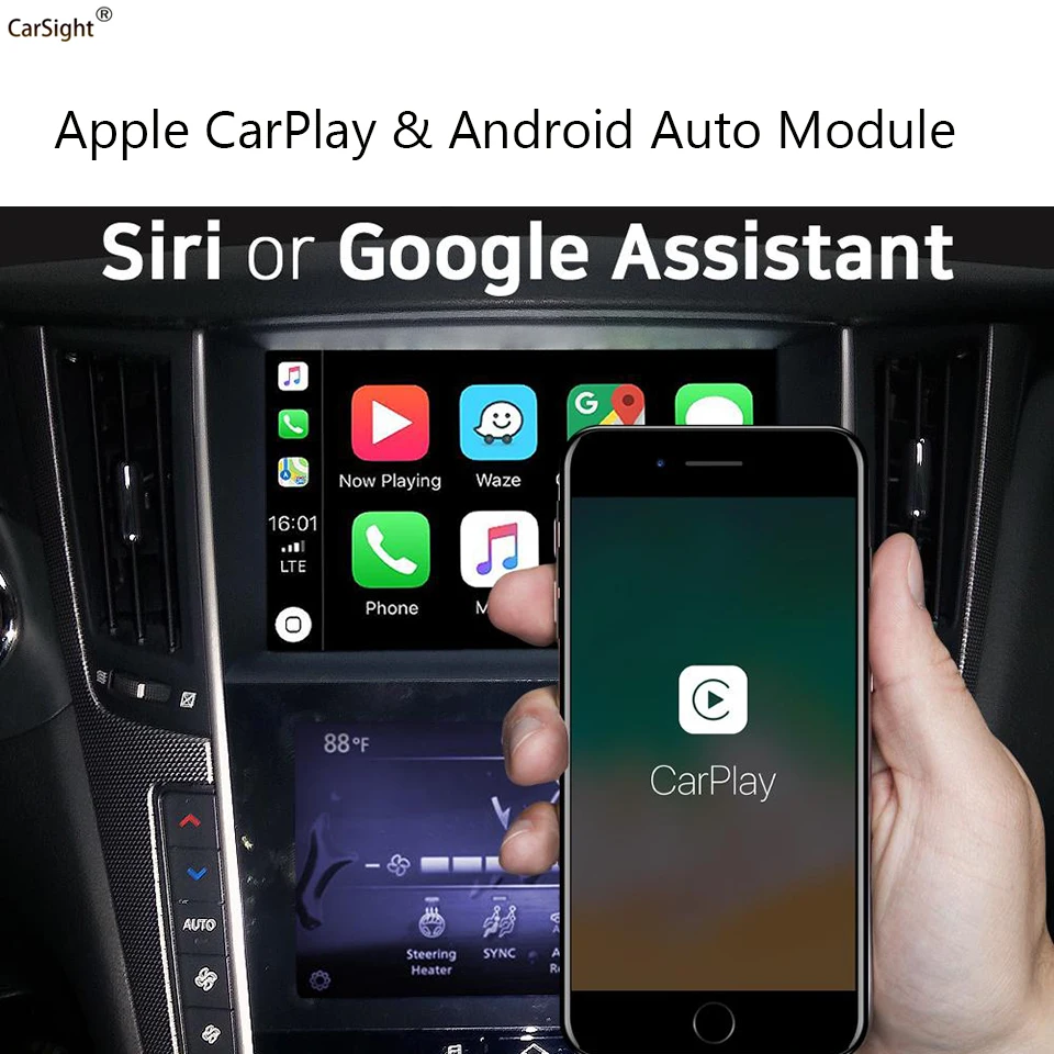 Apple CarPlay for Infiniti Q50 Q60 QX50 Q50L 2015-2019 Android Auto Module Update Navigation Music Siri Retrofit
Apple CarPlay for Infiniti Q50 Q60 QX50 Q50L 2015-2019 Android Auto Module Update Navigation Music Siri Retrofit