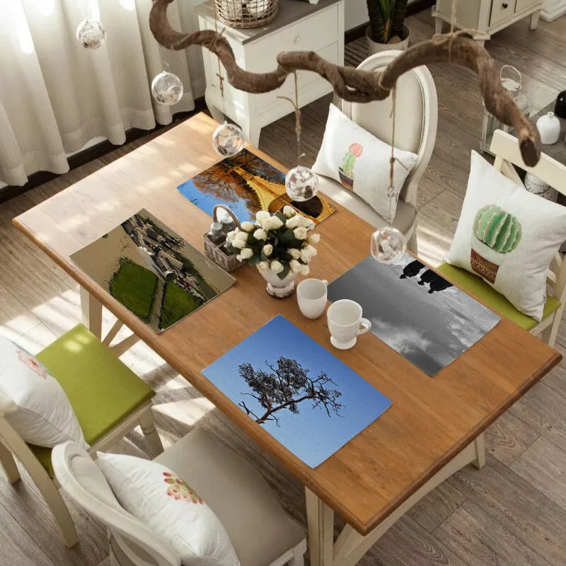 TTLIFE Fashion Landscape Pattern Table Mat Placemat Kitchen Decoration Dining Accessories Dining Tableware Pad Multifunction
TTLIFE Fashion Landscape Pattern Table Mat Placemat Kitchen Decoration Dining Accessories Dining Tableware Pad Multifunction
