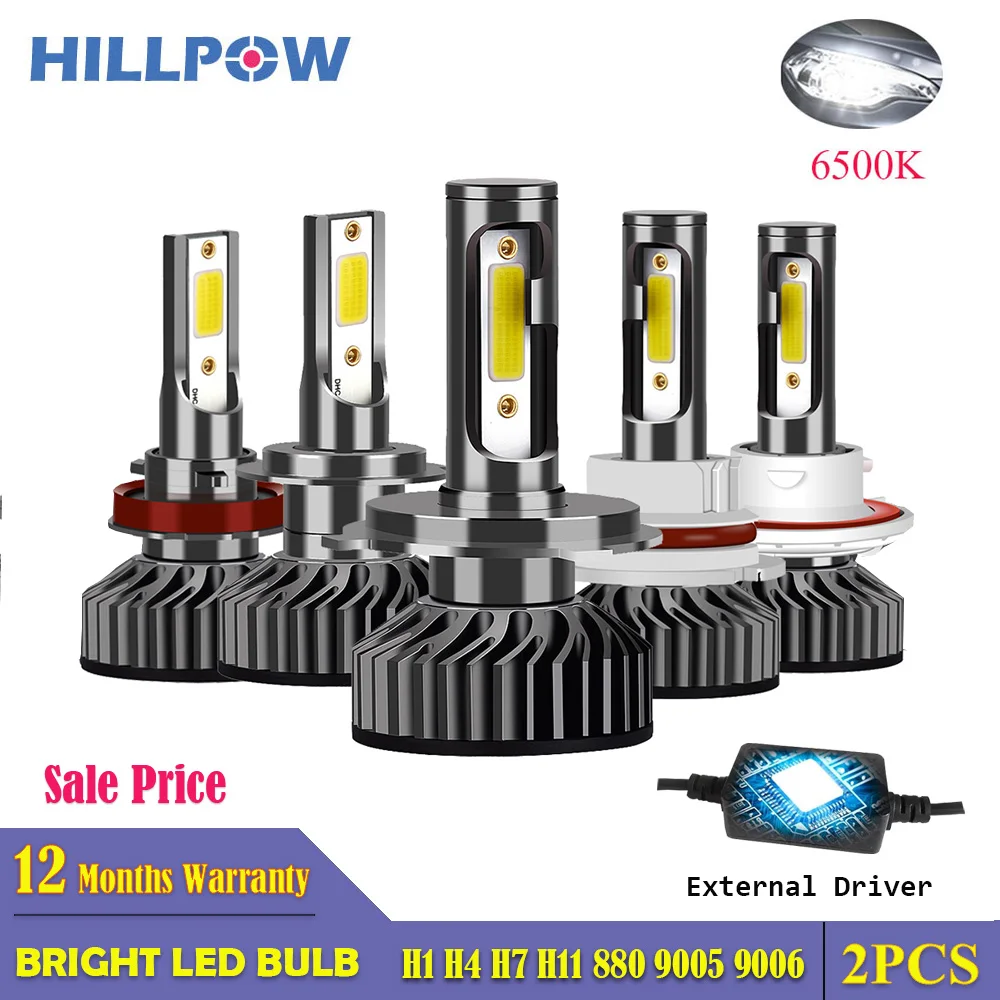 Hillpow Car Headlight H4 LED H7 Bulbs H1 H3 H8 H11 H27 HB3 9006 72W 8000LM 6500K 12V 24V Auto Headlamp COB Fog Light Bulb Sale
Hillpow Car Headlight H4 LED H7 Bulbs H1 H3 H8 H11 H27 HB3 9006 72W 8000LM 6500K 12V 24V Auto Headlamp COB Fog Light Bulb Sale