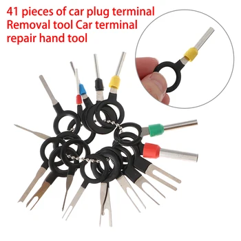 41Pcs/Set Portable Car Terminal Removal Kit Professional Wiring Crimp Connector Pin Extractor Puller Terminal Repair Tools
41Pcs/Set Portable Car Terminal Removal Kit Professional Wiring Crimp Connector Pin Extractor Puller Terminal Repair Tools
