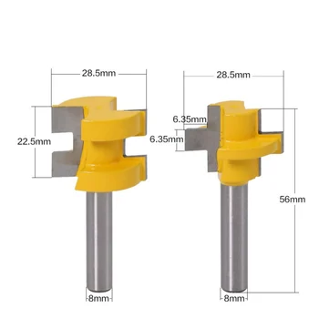 Hot 2PCS 8MM Milling Cutter Kit Shank Tongue & Groove Router Bit Set 3 Teeth T-shape Wood Accessories Woodworking Tools
Hot 2PCS 8MM Milling Cutter Kit Shank Tongue & Groove Router Bit Set 3 Teeth T-shape Wood Accessories Woodworking Tools