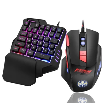 One Hand Mechanical RGB Gaming LED Backlit Keyboard Mouse Set USB Wired Single Hand Keyboard Mechanical for Laptop Tablet Game
One Hand Mechanical RGB Gaming LED Backlit Keyboard Mouse Set USB Wired Single Hand Keyboard Mechanical for Laptop Tablet Game