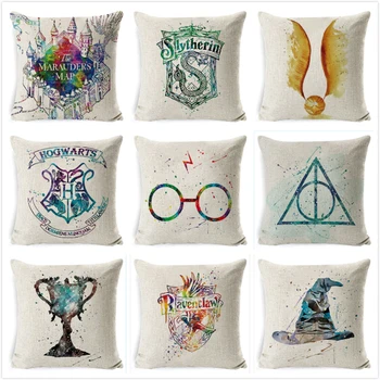 Harry-Potter Cushion Cover Cotton Linen Goblet of Fire The Deathly Hallows Home Decor Pillow Cover for Sofa Cojines Cushion Case
Harry-Potter Cushion Cover Cotton Linen Goblet of Fire The Deathly Hallows Home Decor Pillow Cover for Sofa Cojines Cushion Case