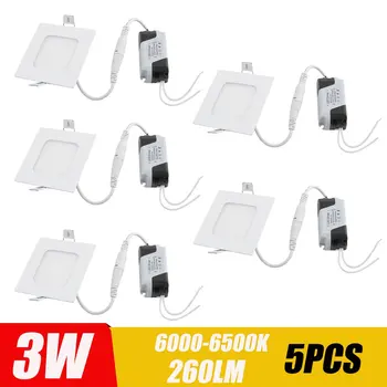 5Pcs/set 3W Slim LED Square Panel Light Ceiling Light Downlight Wall Light Recessed Spotlight For Living Room Bedroom Bathroom
5Pcs/set 3W Slim LED Square Panel Light Ceiling Light Downlight Wall Light Recessed Spotlight For Living Room Bedroom Bathroom