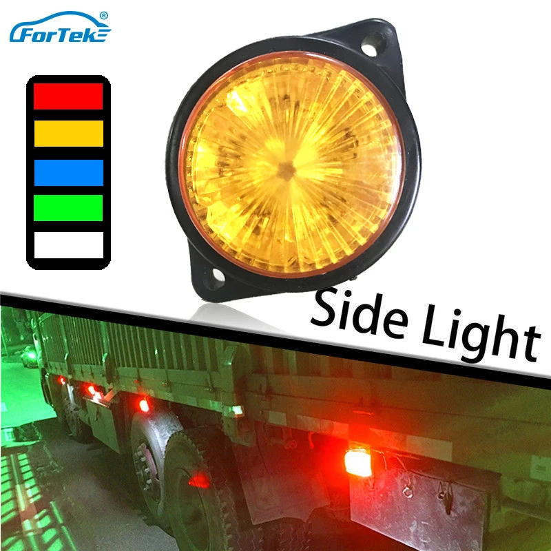 FORTEK 4 PCS 5 LED 12/24V Round Side Marker Indicator Clearance Light Car Truck Trailer Red/Yellow/Blue/Green/White
FORTEK 4 PCS 5 LED 12/24V Round Side Marker Indicator Clearance Light Car Truck Trailer Red/Yellow/Blue/Green/White