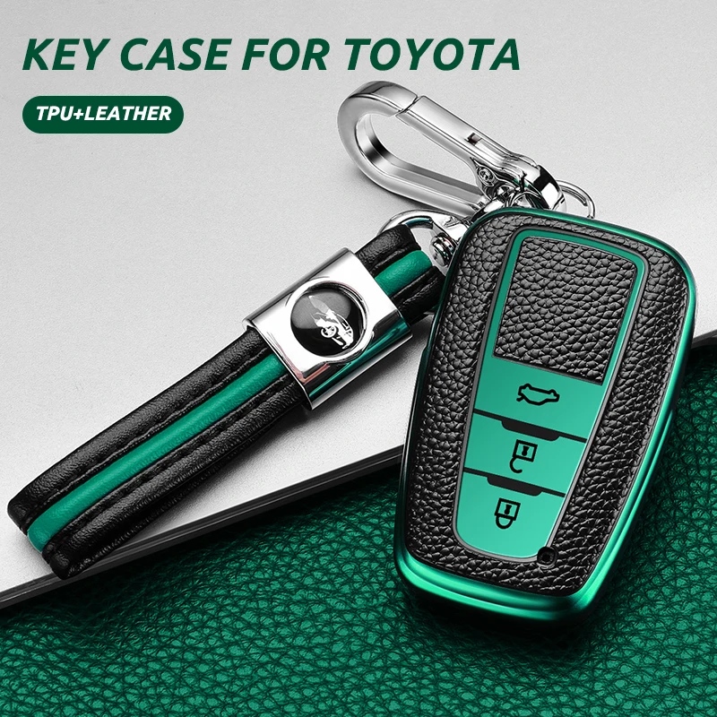 TPU+PU Car Remote Key Cover Case Shell For Toyota Camry RAV4 Prius Avalon C-HR Corolla Prado Land Cruiser Key Protection Holder
TPU+PU Car Remote Key Cover Case Shell For Toyota Camry RAV4 Prius Avalon C-HR Corolla Prado Land Cruiser Key Protection Holder