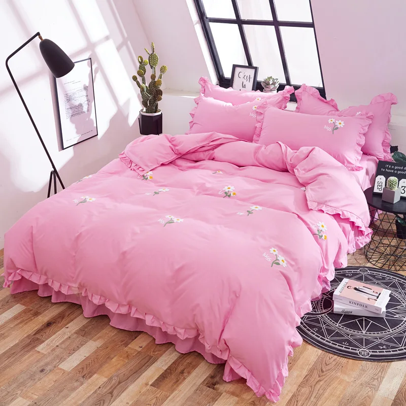 Korean-style Embroidery Princess Style Four-piece Set Towel Embroidery Single Person Double Washed Cotton Bedding Article Manufa
Korean-style Embroidery Princess Style Four-piece Set Towel Embroidery Single Person Double Washed Cotton Bedding Article Manufa