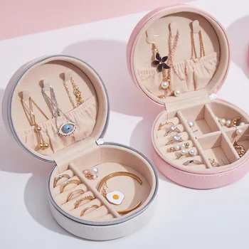 Multi-Function Portable Jewlery Box with Mirror Travel Mini Ornament Bag Korean Earrings Ear Stud Ring Storage Box
Multi-Function Portable Jewlery Box with Mirror Travel Mini Ornament Bag Korean Earrings Ear Stud Ring Storage Box