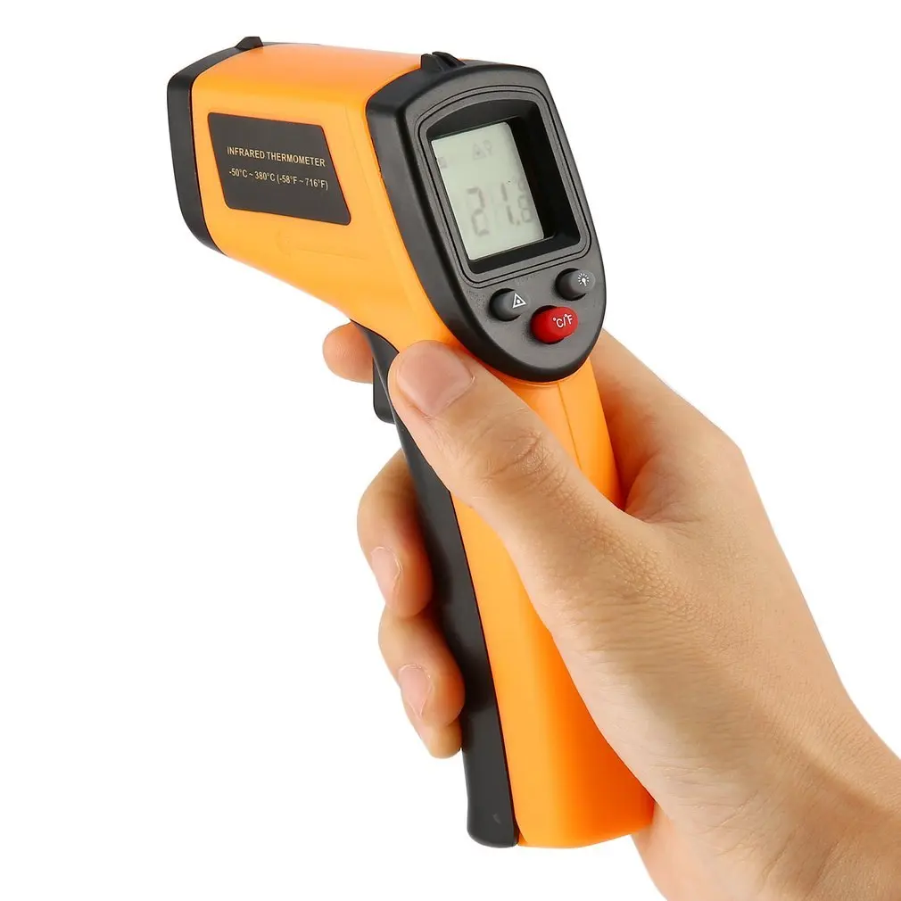 Non-Contact LCD Display IR Laser Infrared Digital Temperature Meter Sensor Thermometer Point With Data Holding Function
Non-Contact LCD Display IR Laser Infrared Digital Temperature Meter Sensor Thermometer Point With Data Holding Function