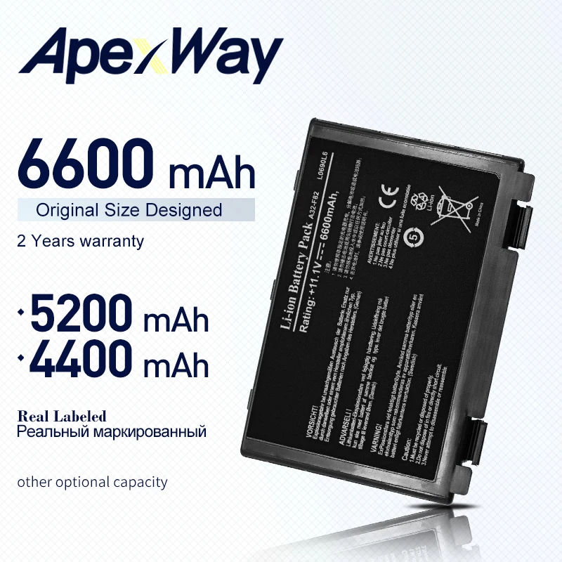 Аккумулятор ApexWay для ноутбука Asus, Аккумулятор для ноутбука Asus, A32-F82, k70, p50ij, X70ab, X70ac, X70ij, X70ic, X8a, L0690L6, L0A2016, 70NLF1B2000Y, 90NLF1BZ000Y
Аккумулятор ApexWay для ноутбука Asus, Аккумулятор для ноутбука Asus, A32-F82, k70, p50ij, X70ab, X70ac, X70ij, X70ic, X8a, L0690L6, L0A2016, 70NLF1B2000Y, 90NLF1BZ000Y