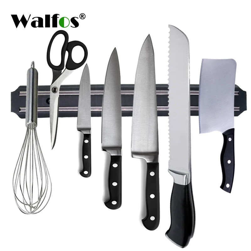 

Walfos High Quality Magnetic Knife Holder Wall Holder Black ABS Placstic Block Magnet Knife Holder For Metal Knife