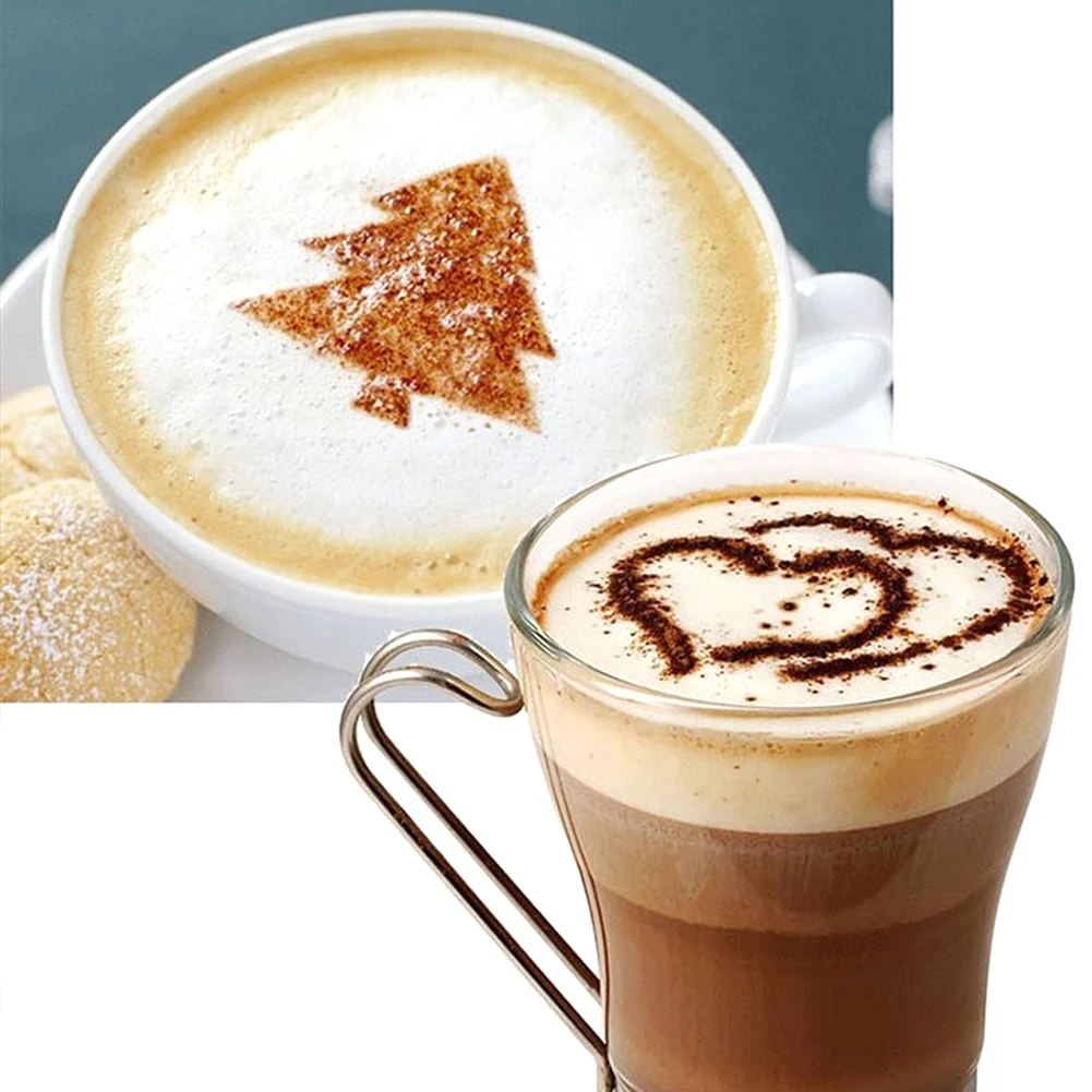 Creative Coffee Decoration Mold Tools Thick Fancy Coffee Milk Foam Plastic Pull Flower Printing Mold 16/Pcs Barista Template
Creative Coffee Decoration Mold Tools Thick Fancy Coffee Milk Foam Plastic Pull Flower Printing Mold 16/Pcs Barista Template