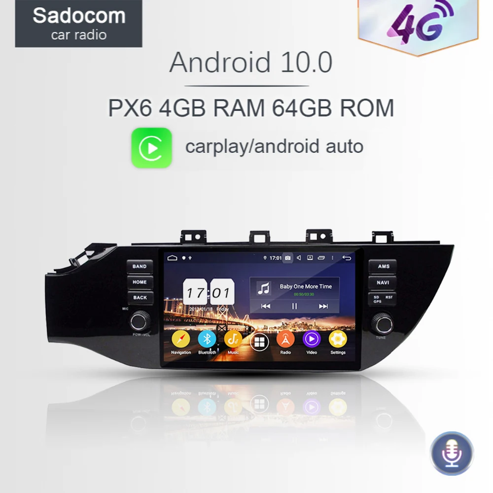 9 "DSP PX6 TDA7851 Android 10 0 4 Гб + 64G Встроенная память 8Core dvd плеер для автомобиля GPS карта