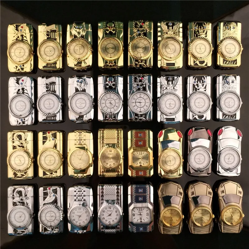 Multiple Shapes Clock Watch Quartz Lighter Compact Butane Jet Torch Cigarette Cigar Straight Fire Lighter NO GAS Men Gift
Multiple Shapes Clock Watch Quartz Lighter Compact Butane Jet Torch Cigarette Cigar Straight Fire Lighter NO GAS Men Gift