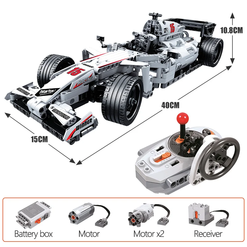 City F1 Racing Car MOC Model Building Blocks Technic Remote Control Formula Racing Car Sports Vehicle Bricks Toys for Children
City F1 Racing Car MOC Model Building Blocks Technic Remote Control Formula Racing Car Sports Vehicle Bricks Toys for Children