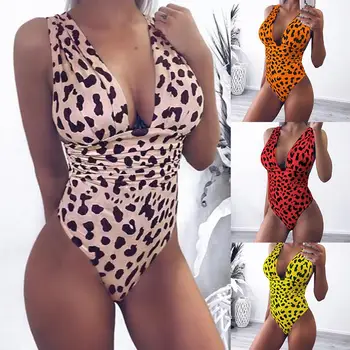 Leopard Print Deep V Backless Monokini Summer Women One-piece Swimwear Swimsuit Perfect for tropical vacations summer beach pool
Leopard Print Deep V Backless Monokini Summer Women One-piece Swimwear Swimsuit Perfect for tropical vacations summer beach pool