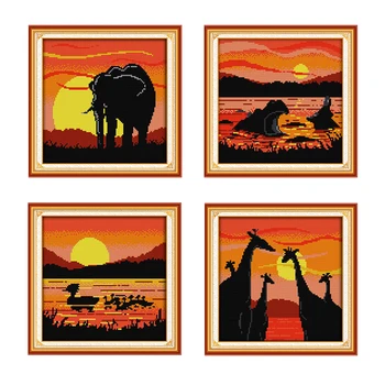 Beautiful sunset animal cross stitch kit elephant hippo duck giraffe pattern handmadeDIY embroidery kit home decoration painting
Beautiful sunset animal cross stitch kit elephant hippo duck giraffe pattern handmadeDIY embroidery kit home decoration painting
