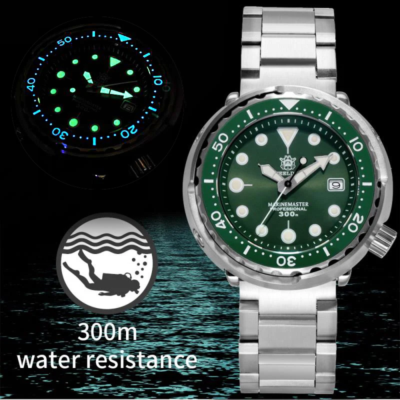 1975 First Canned Tuna Dive Watch Re-engraved Automatic Watch Of Man Mechanical Watch NH35 300M Diver Watches Sapphire Crystal
1975 First Canned Tuna Dive Watch Re-engraved Automatic Watch Of Man Mechanical Watch NH35 300M Diver Watches Sapphire Crystal
