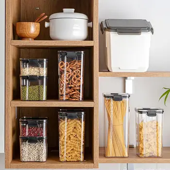 700/1300/1800ML Food Storage Container Plastic Kitchen Refrigerator Noodle Box Multigrain Storage Tank Transparent Sealed Cans
700/1300/1800ML Food Storage Container Plastic Kitchen Refrigerator Noodle Box Multigrain Storage Tank Transparent Sealed Cans
