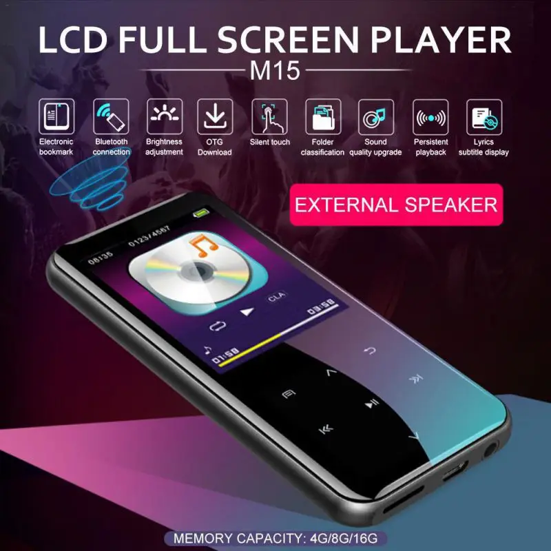 MP3 player with Bluetooth speaker LCD display touch key built-in built-in 8GB 16GB 32GB your portable Walkman FM recorder
MP3 player with Bluetooth speaker LCD display touch key built-in built-in 8GB 16GB 32GB your portable Walkman FM recorder