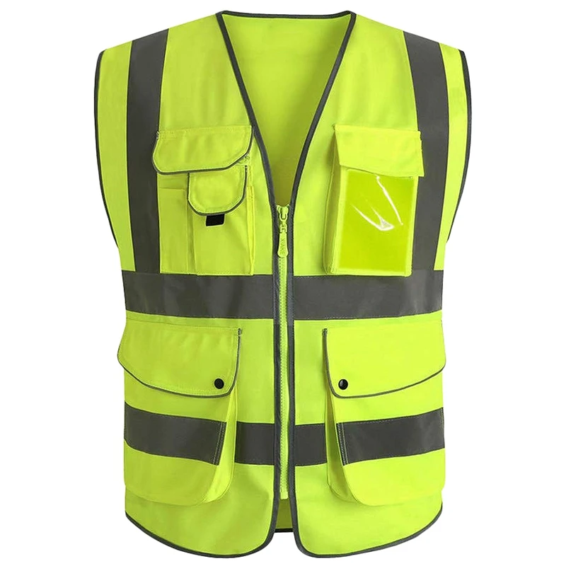 Class 2 Yellow Reflective Vest With 9 Pockets And Front Zipper High Visibility Safet Y Vests
Class 2 Yellow Reflective Vest With 9 Pockets And Front Zipper High Visibility Safet Y Vests