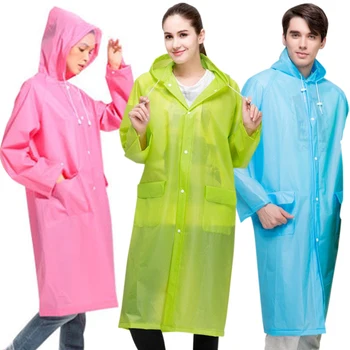 Unisex EVA Transparent Raincoat Portable Reusable Outdoor Travel Rainwear Waterproof Camping Hood Ponchos Plastic Rain Cover D30 
Unisex EVA Transparent Raincoat Portable Reusable Outdoor Travel Rainwear Waterproof Camping Hood Ponchos Plastic Rain Cover D30