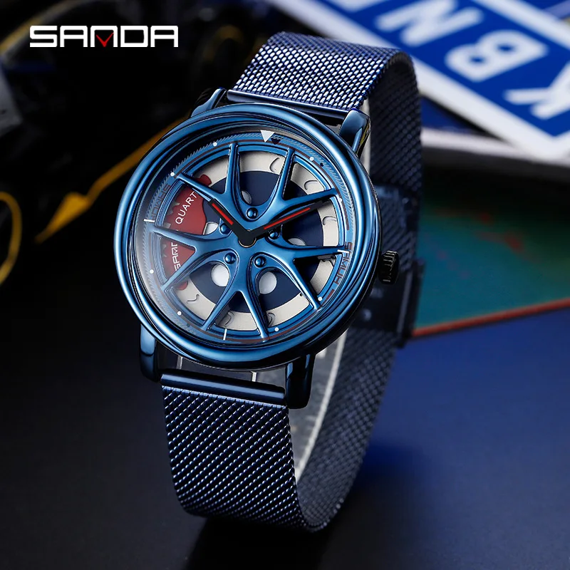 Sanda Rotating Mens Watches Wheel Steel Mesh Watchband Fashion Cool Personality Creative Student Watch Men Gifts Reloj Mujer
Sanda Rotating Mens Watches Wheel Steel Mesh Watchband Fashion Cool Personality Creative Student Watch Men Gifts Reloj Mujer