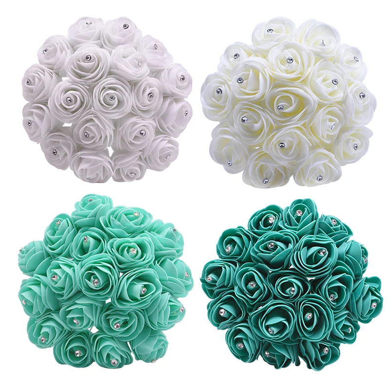 10pcs 5cm PE Foam Roses Bling Diamond Artificial Flowers DIY Bridal Bonquet Teal Flower Wedding Decoration Handmade Wreath Craft
10pcs 5cm PE Foam Roses Bling Diamond Artificial Flowers DIY Bridal Bonquet Teal Flower Wedding Decoration Handmade Wreath Craft