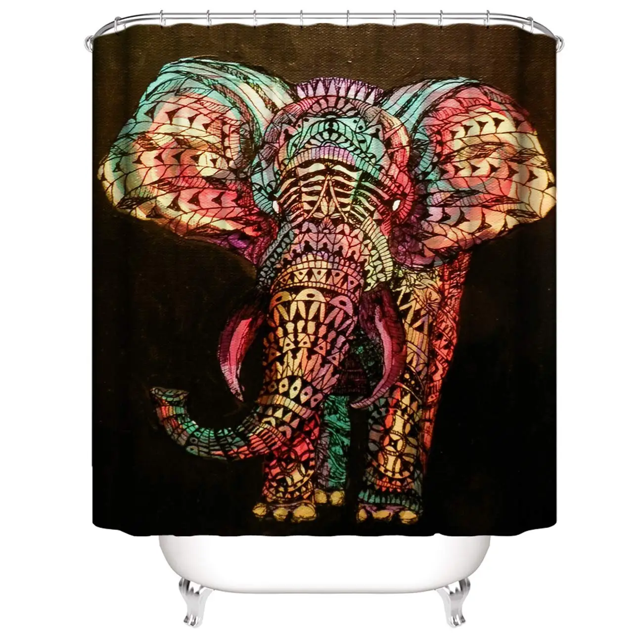 Elephant Shower Curtain with HooksLong Waterproof Printed Decoration Polyester Cloth Bath Curtains Sets for Bathroom,
Elephant Shower Curtain with HooksLong Waterproof Printed Decoration Polyester Cloth Bath Curtains Sets for Bathroom,