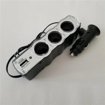 1 to 3 Splitter Car 0120 Cigarette Lighter with USB Porous Power Charging Adapter Converter
1 to 3 Splitter Car 0120 Cigarette Lighter with USB Porous Power Charging Adapter Converter