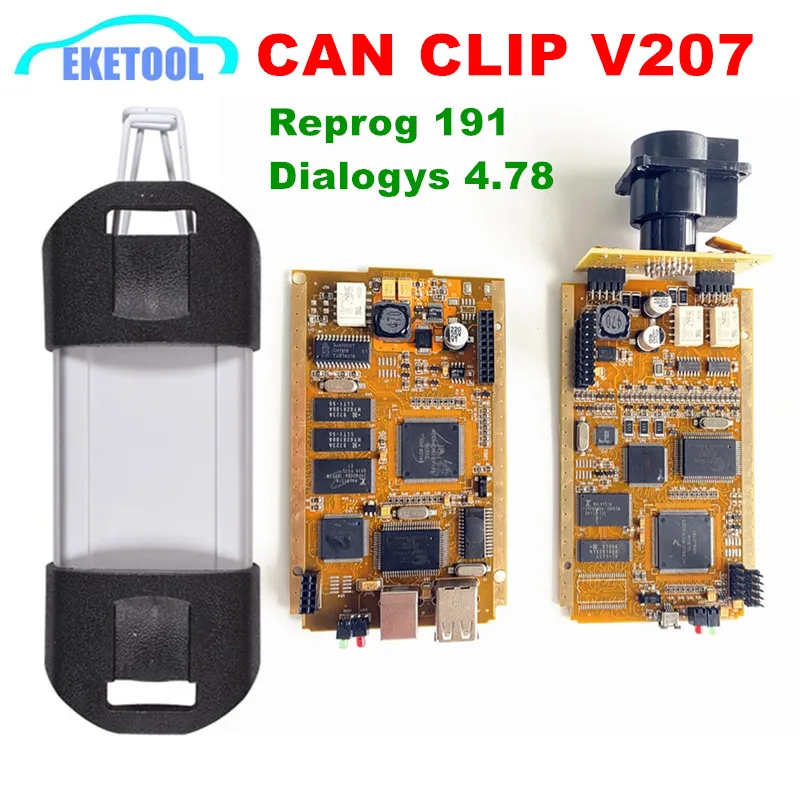 V207 CAN CLIP для Renault считыватель кодов Сканер CYPRESS AN2131QC AN2135SC NEC Реле Золотая печатная